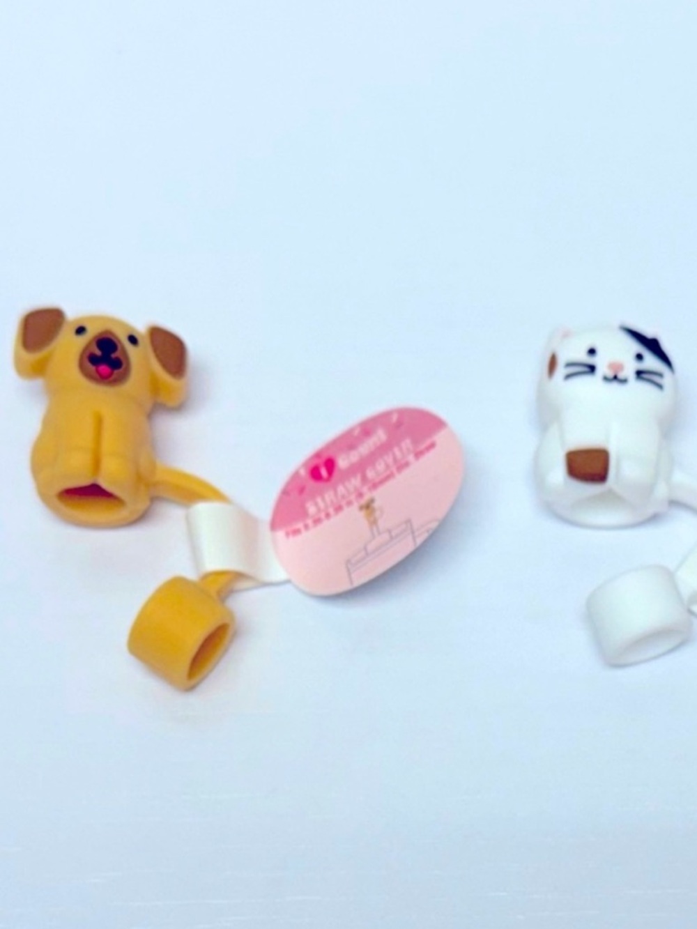 3 for $15 SALE Set of 2 Target Bullseye Playground Dog and Cat Straw Toppers
